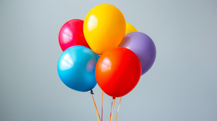 Vibrant balloons in a bunch, perfect for adding cheer to parties and special occasions.