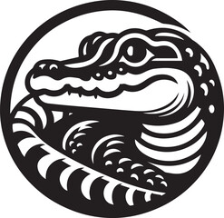Caiman icon isolated on a white background. Caiman logo illustration.