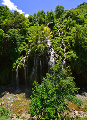 Kuzalan Waterfall is in Dereli, Giresun, Turkey.