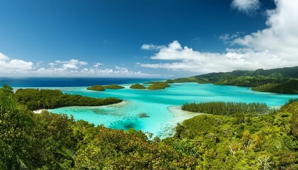 lush landscape of lifou new caledonia stunning south pacific view with turquoise waters and vibrant coastal scenery