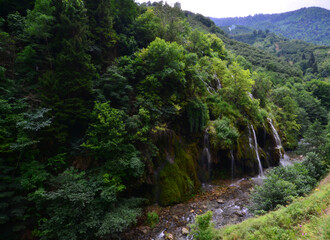 Kuzalan Waterfall is in Dereli, Giresun, Turkey.