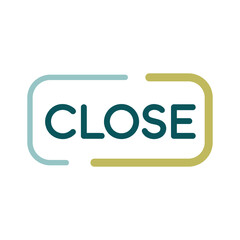 Close sign Vector icon on white background