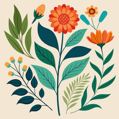 Retro botanical images