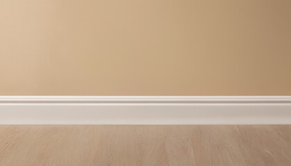 white skirting board on beige wall