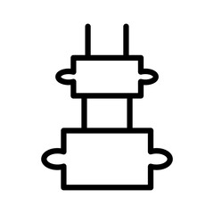 Hernia icon design in filled and outlined style