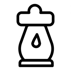 Oil lantern icon design in filled and outlined style