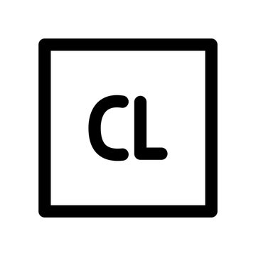recommend clip art: Chlorine bleach icon design in filled and outlined style