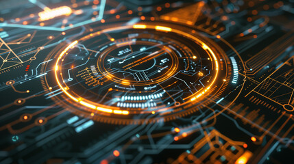 art futuristic circular graphic