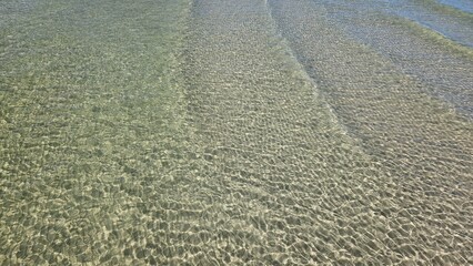 Shallow Sand Bar with Small waves and Sand Ripples