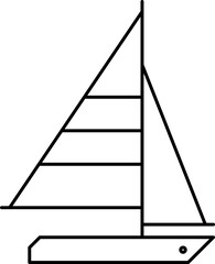 Set of ship line icons. Symbol of shipping, transportation or cruise. Vector illustration.