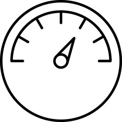 Speedometer vector thin line icons set. Dashboard, indicator, gauge, scale, tachometer icon isolated. Car speed. Fast internet speed sign. Speedometer sign.