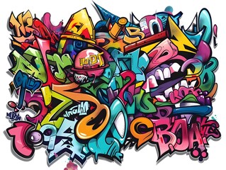 Stylish Streetwear Graffiti Design for Shirt or Sticker