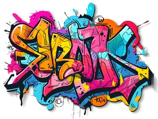 Stylish Streetwear Graffiti Design Suitable for Shirt and Merchandise