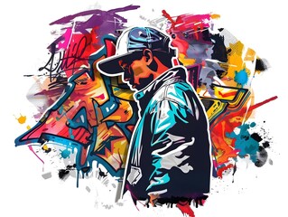 Stylish Streetwear Graffiti Design Suitable for Shirt and Sticker