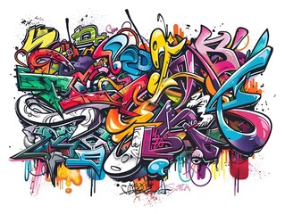 Naklejka premium Stylish Streetwear Graffiti Design Suitable for Sticker or Shirt Print