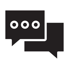 Naklejka premium Messages black icon.