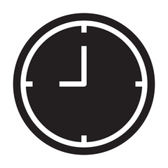 Clock black icon.