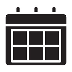 Calendar black icon.