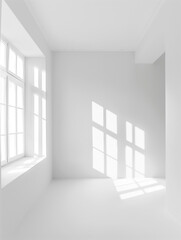 Sunlight Streaming Through a Window in a White Room