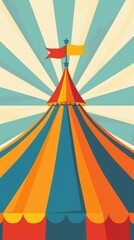 cheerful background with the tent of a circus