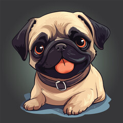 pug dog portrait