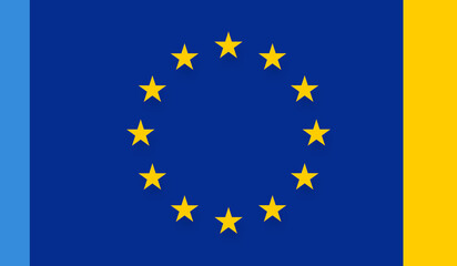 creative abstract background flag of Europe