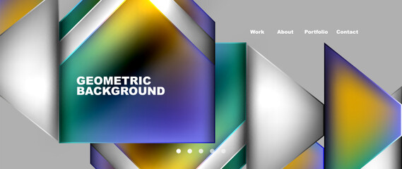 Fototapeta premium Gradient triangle geometric minimal wallpaper