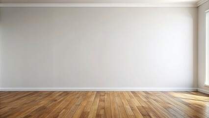 Empty Room with Hardwood Floor and White Walls, Interior Design, Home Decor, Real Estate, Room, House, Minimalism