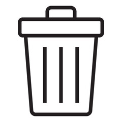  Trash can line icon.