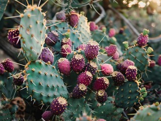 Purple Harvest: Exploring The Prickly Pear Cactus Field