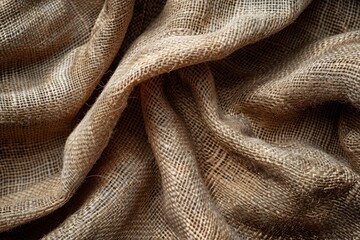Fototapeta premium Brown-colored hemp cloth texture background
