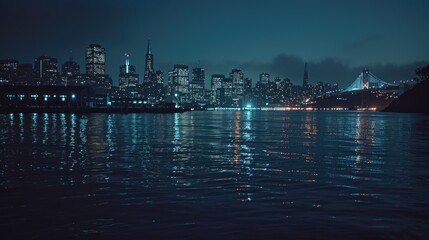 Fototapeta premium city skyline at night