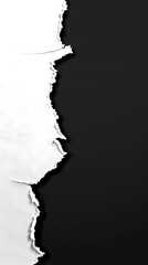 Artistic Torn Paper on Black Background