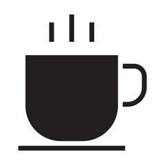 Coffee cup black icon.