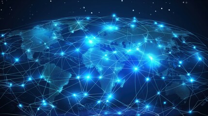 Global Connectivity Network from Space created by ai