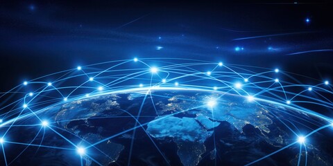 Global Connectivity Network from Space created by ai