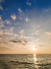 beautiful landscape of a sandy beach on the sea