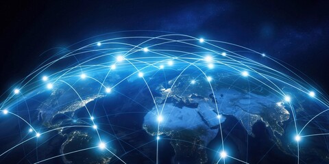 Global Connectivity Network from Space created by ai