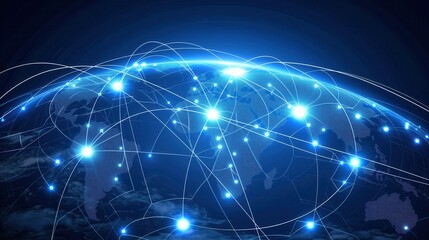 Global Connectivity Network from Space created by ai