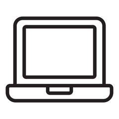 Laptop technology line icon.