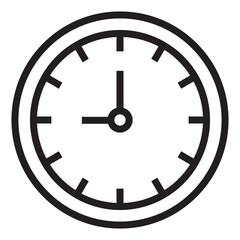 Clock timing line icon.