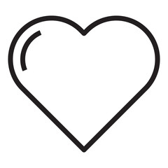 Heart passion line icon.