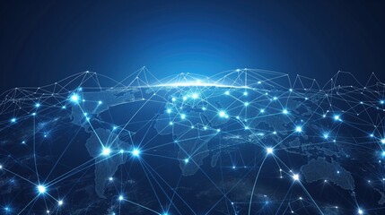 Global Connectivity Network from Space created by ai