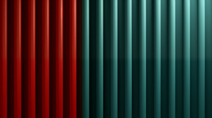 Green Lines Bars on Red Background, Abstract Geometric Image, Texture, Pattern Background, Wallpaper, Smartphone Cover and Screen, Cell Phone, Computer, Laptop, 9:16 and 16:9 Format