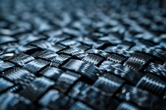 Close-up of Intricate Carbon Fiber Weaving Patterns for Enhanced Strength and Flexibility