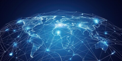 Global Connectivity Network from Space created by ai