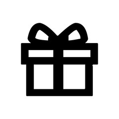 Gift icon. Present silhouette