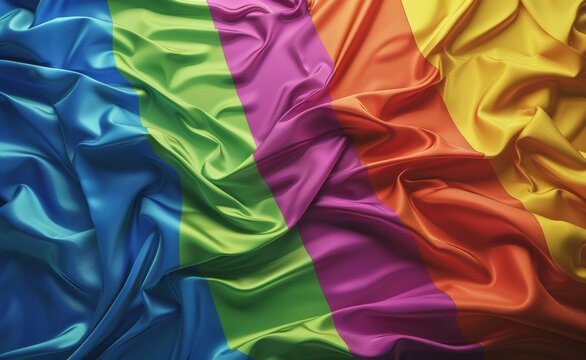 Transgender day of remembrance and transgender awareness week concept with rainbow flag pattern on fabric texture