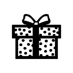 Gift icon. Present silhouette