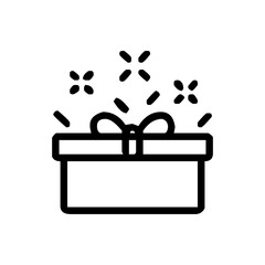 Gift icon. Present silhouette